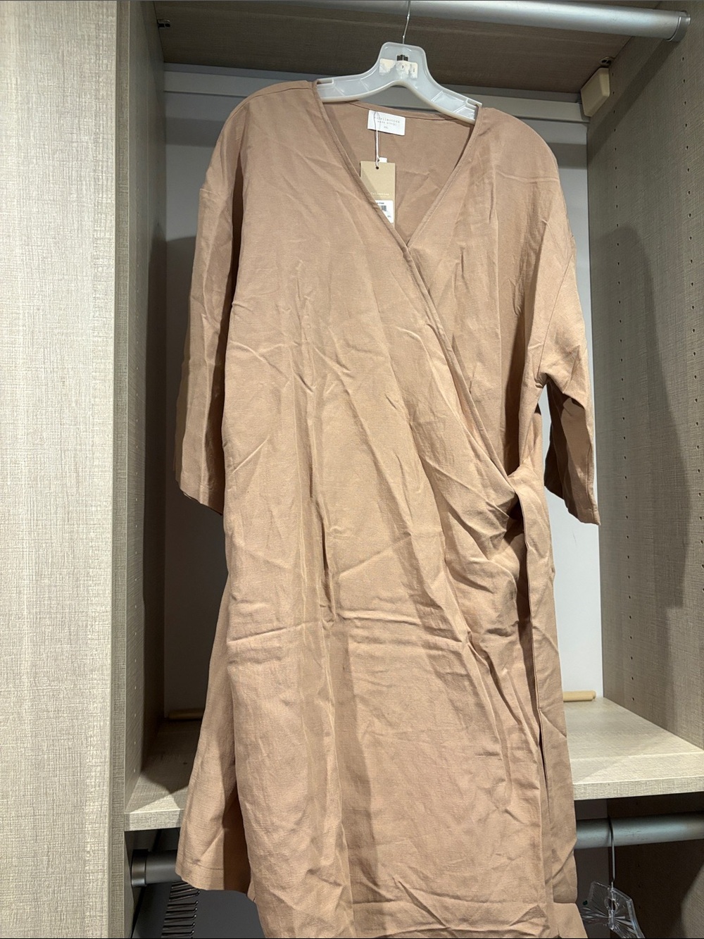 Women's Wrap-Style Dress in Nude